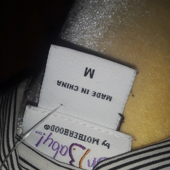 Womans Medium Maternity Blouse Striped Shirt For MomTo Be - Picture 3 of 3